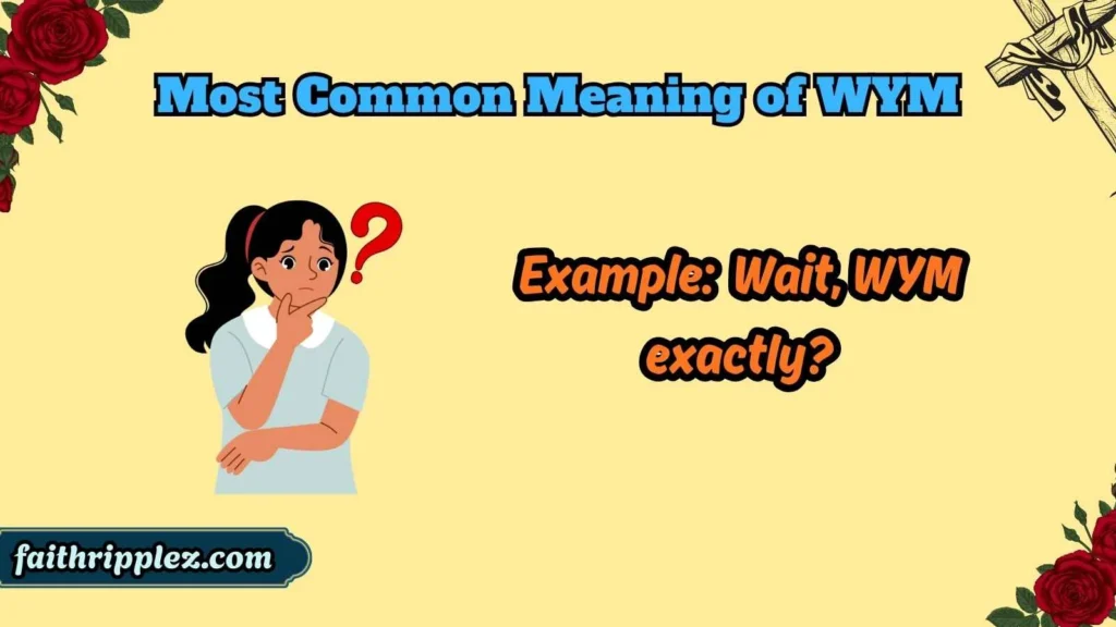 Most Common Meaning of WYM
